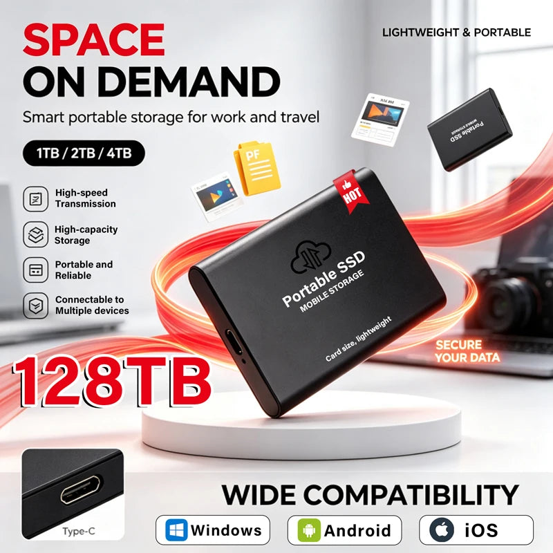 Portable Laptop External SSD Drive