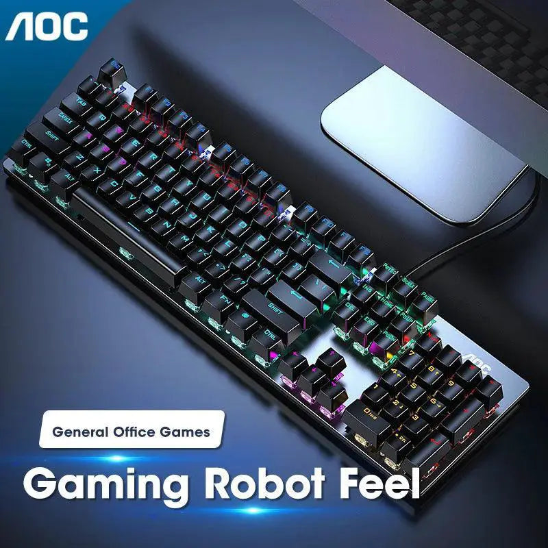GK410 Mechanical Keyboard With Customizable RGB For Gaming