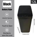 Bathroom Touchless Trash Can 12L Motion Sensor Bin