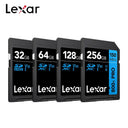 Lexar SDXC 256GB 128GB 64GB SDHC 32GB Memory Card for Camera V30 V10 4K Video Card Original SD Card for Canon Nikon Sony Camera
