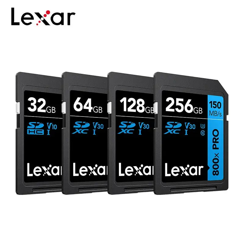 Lexar SDXC 256GB 128GB 64GB SDHC 32GB Memory Card for Camera V30 V10 4K Video Card Original SD Card for Canon Nikon Sony Camera