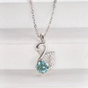 Round Moissanite Pendant Necklace Silver
