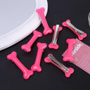 Vivid Dog Bone Hair Clips Elegant White Hair Accessories