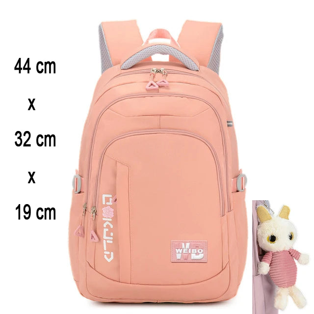 Adjustable Nylon School Carry Backpack