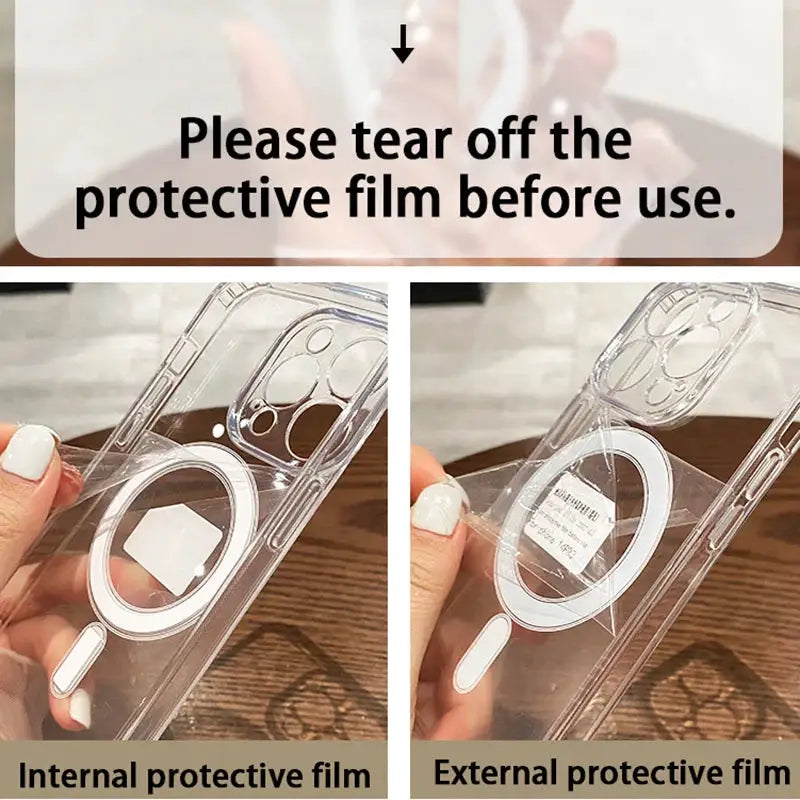 Magnetic Wireless Charge For Magsafe Transparent Acrylic Case For iPhone 17 18 11 12 13 14 15 16 Pro Max Shockproof Bumper Cover