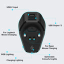 Dual USB Wireless Mouse Charging Dock