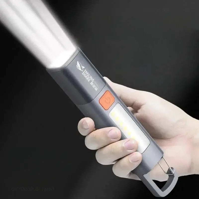 Smiling Shark Outdoor Flashlight Strong Light Mini Lamp