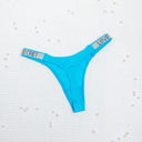 Neon Rhinestone Embellished G-String Lingerie Sensuous Glamour