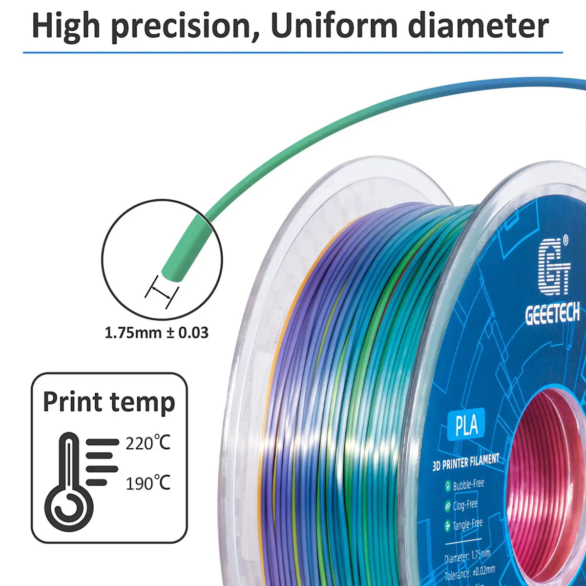 Geeetech Silk PLA - High Gloss Print — product view 3