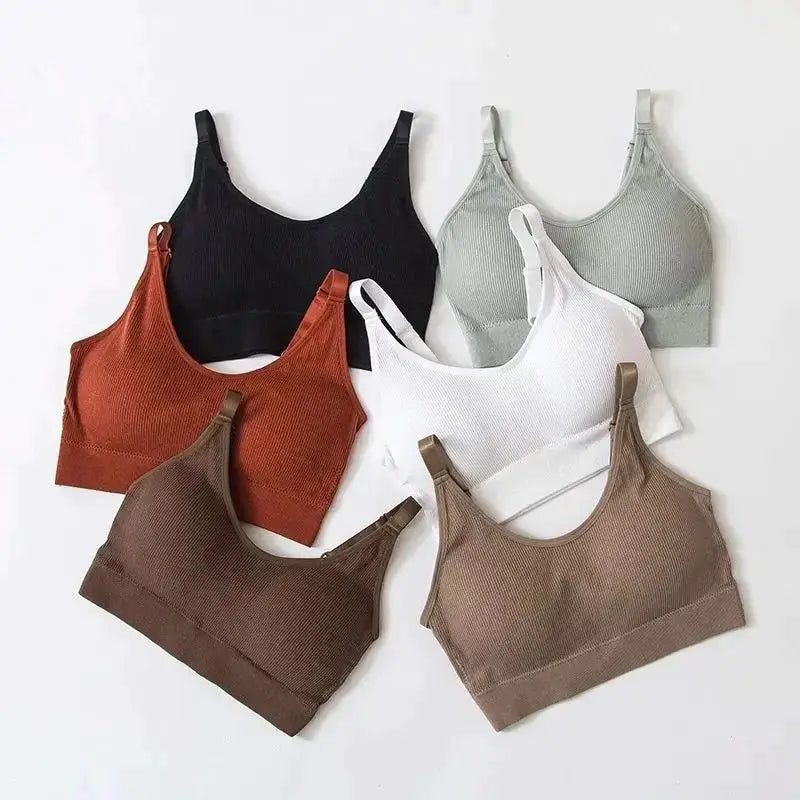 Sexy Women Gather No Steel Ring Lingerie Bra Top Underwear