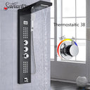 Thermostatic Shower Panel With Stainless Steel Column Faucet
