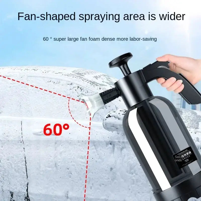 2L Hand Pump Foam Sprayer With 3 Nozzles For Car Wash - OurLum.com