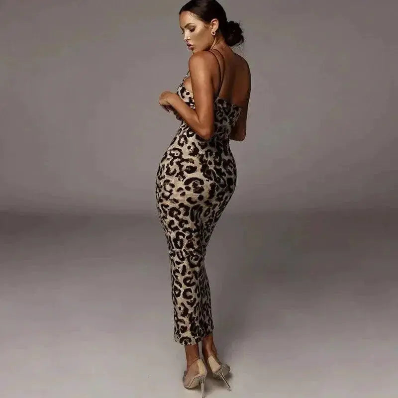 Leopard Print Midi Dress Chic Summer Fashion Essential