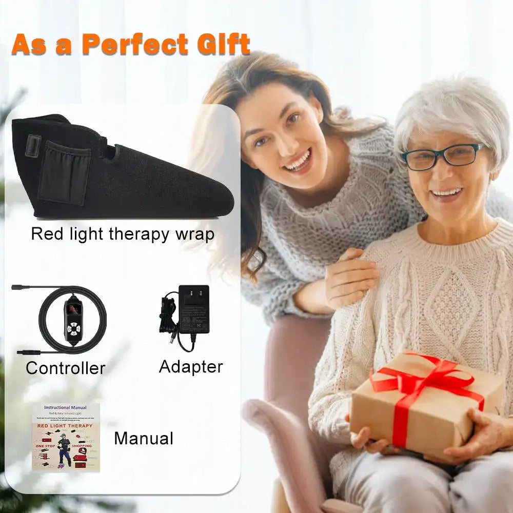 Red Light Therapy for Feet,Infrared Light Therapy Shoes Wraps Toes & Ankle,Led Near Infrared Light Boots,Adjustable Power & Time
