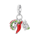 Sterling Silver Charm Beads Mask