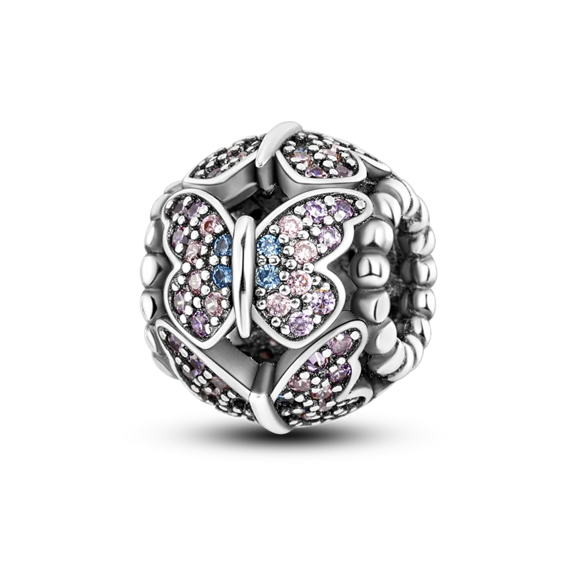 Silver Plated Butterfly Ladybug Cactus