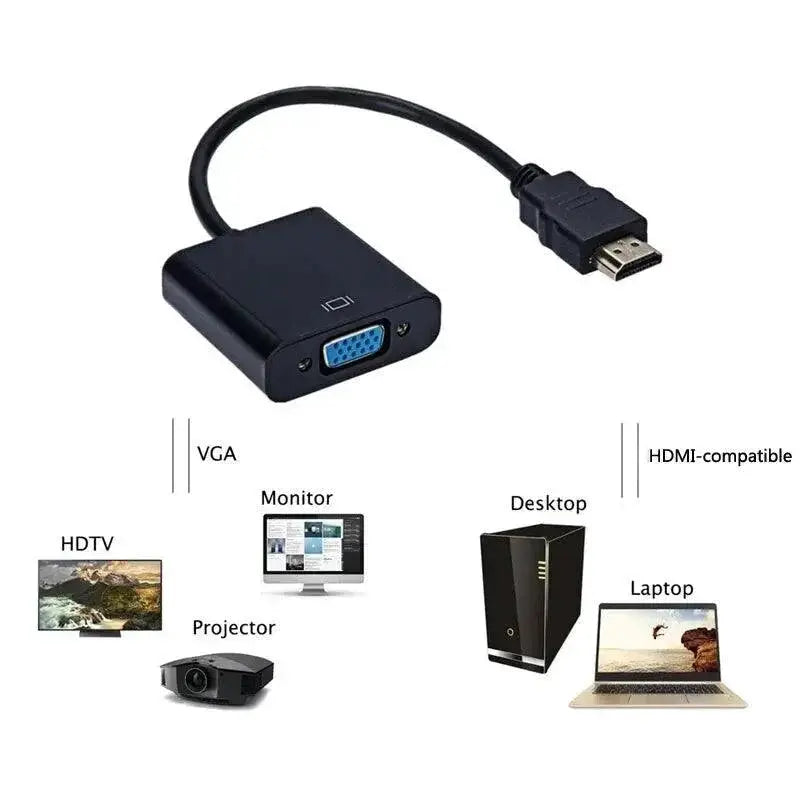 HDMI to VGA Adapter Enhanced Video Conversion for PC