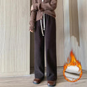 Chic Wide Leg Pants: Stylish Elastic Waist Trousers