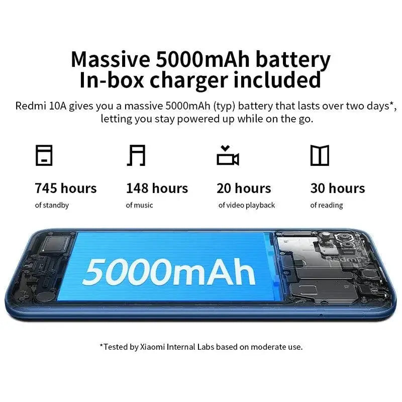 Global ROM Redmi 10A 4GB RAM 64GB Smartphone Helio G25