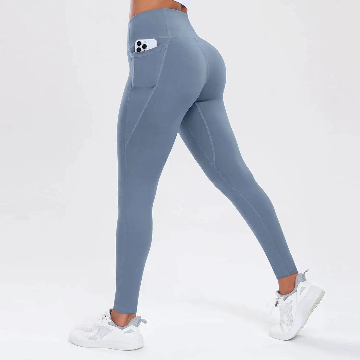 Women Yoga Pants with Pockets Butt Lifting Tummy Control Sports Leggings High Waist Fitness Tights Gym Clothing Sportswer