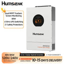 Humsienk 48V 8KW 3-in-1 Solar Hybrid Inverter, Dual MPPT, 120V/240V Split/Single Phase, 8KW Pure Sine Wave Output, Safety Protections, With USB/RS485/CAN, LCD Display & Remote Monitoring For Off-Grid System