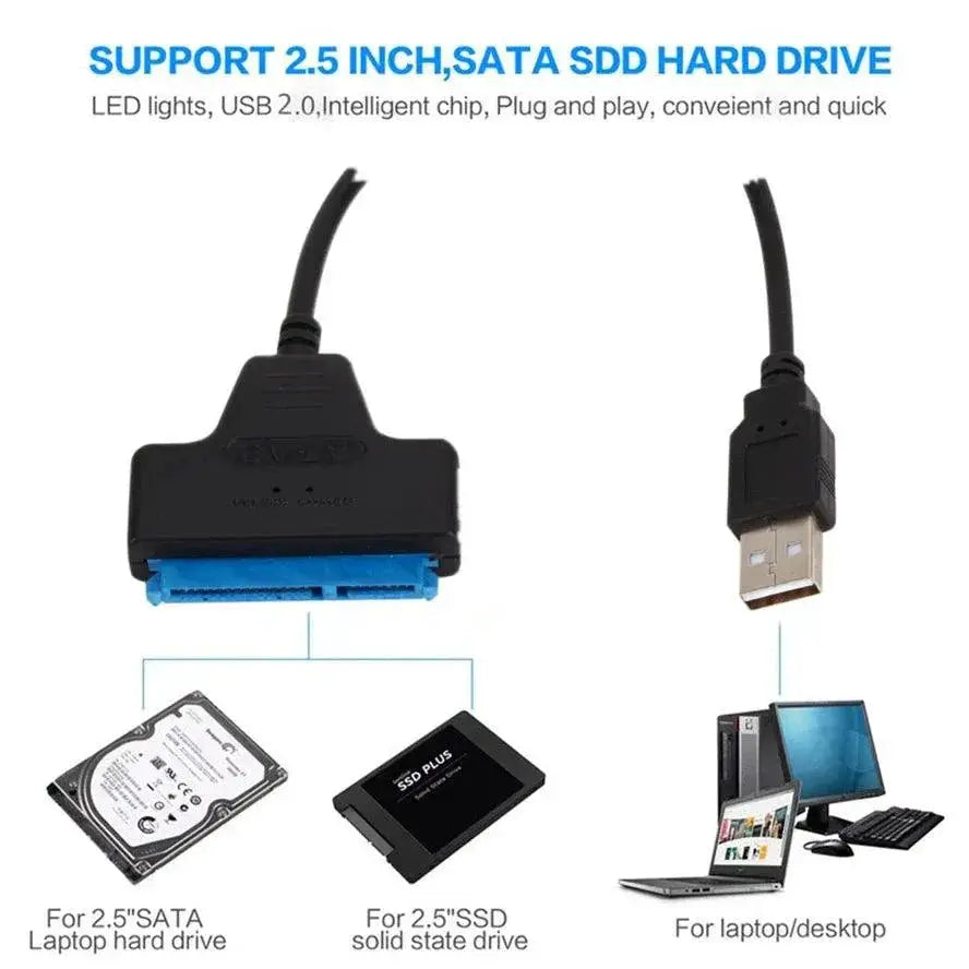 SATA To USB Cable Adapter For High Speed Data Transfer