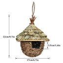 Natural Grass Hanging Bird Cage for Garden Decor Charm