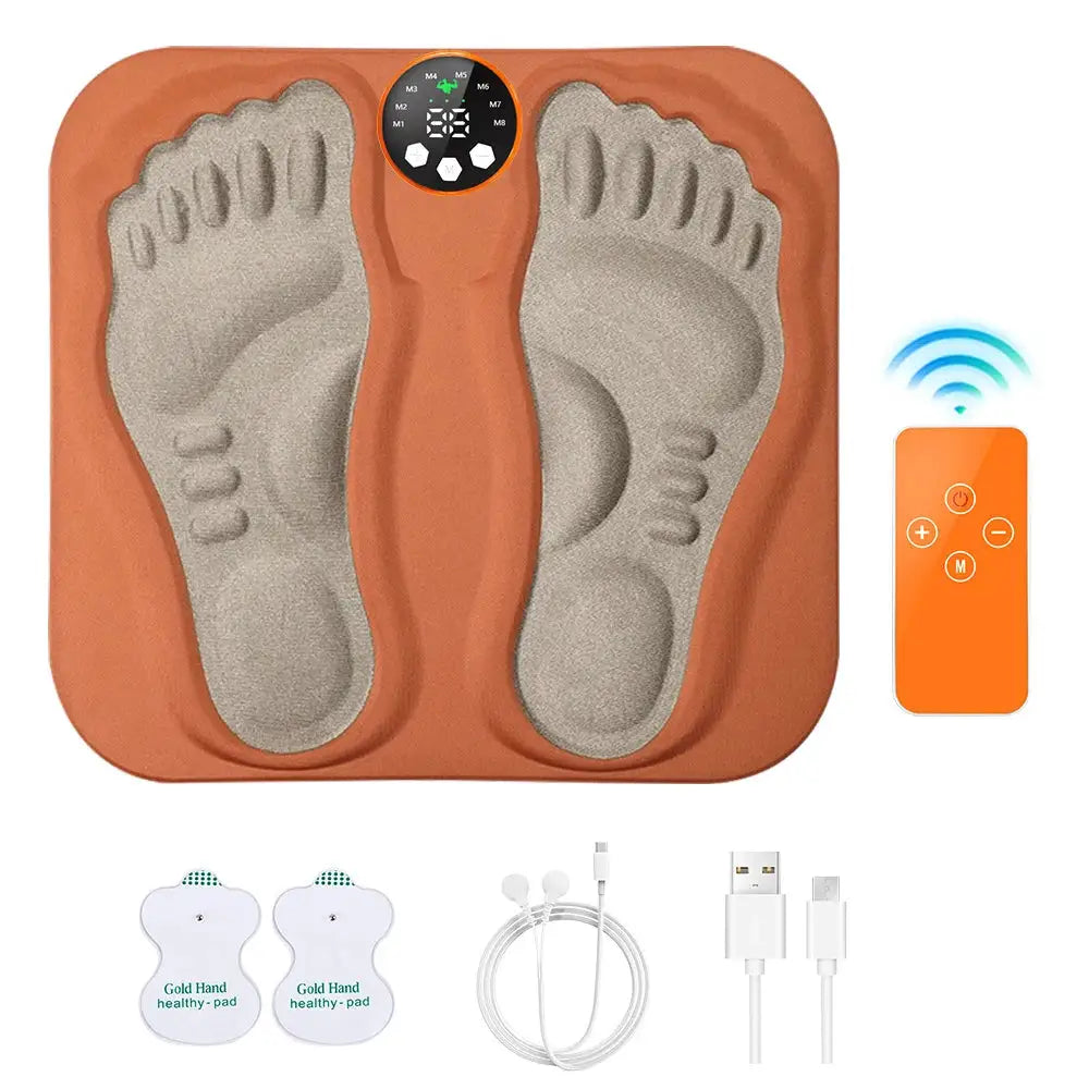 Smart EMS Massage Pad with RF Remote Improve Blood Circulation Leg Shaping Microcurrent Pulse Foot Massager Mat Acupoint