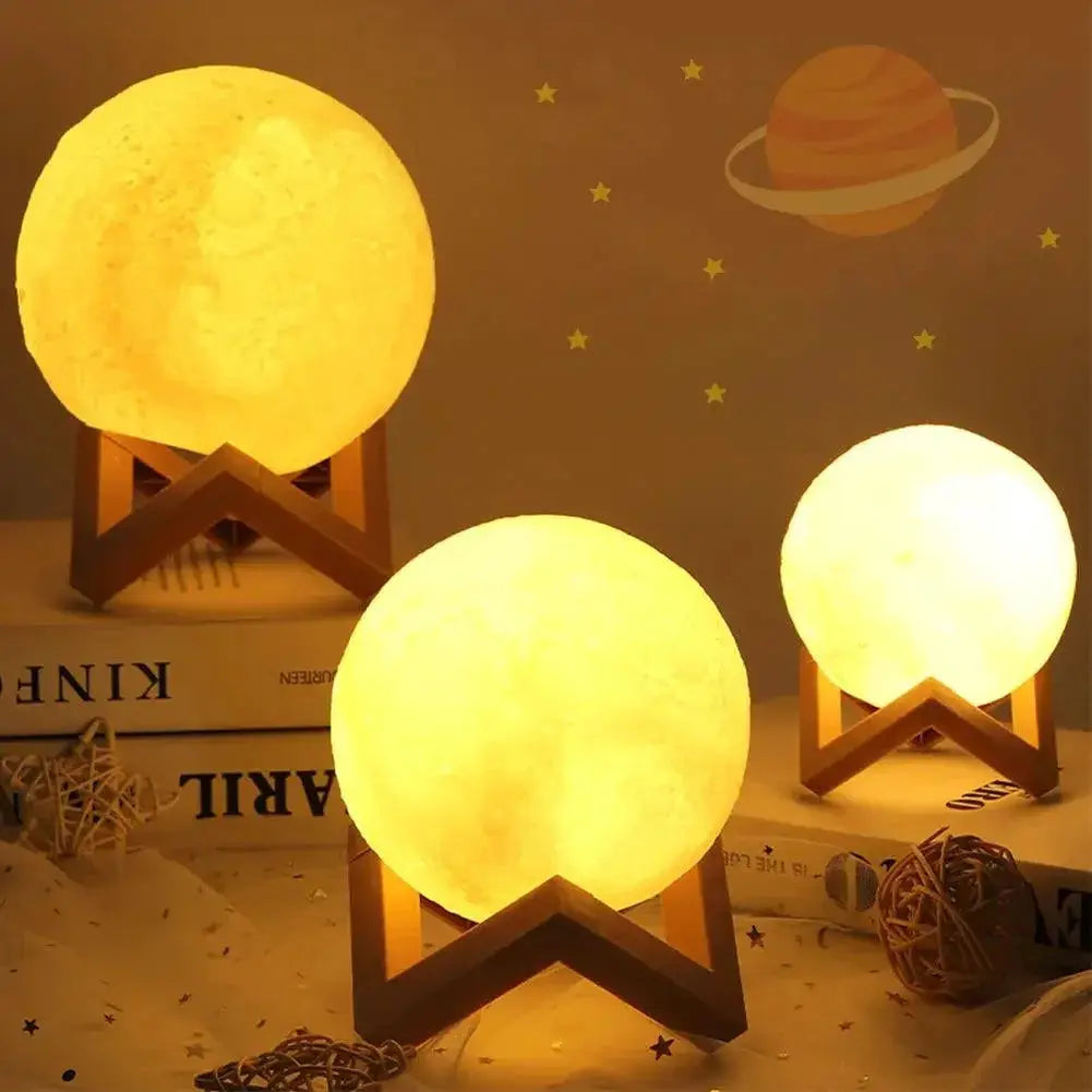 Customizable 3D Moon Lamp Night Light for Kids Bedtime