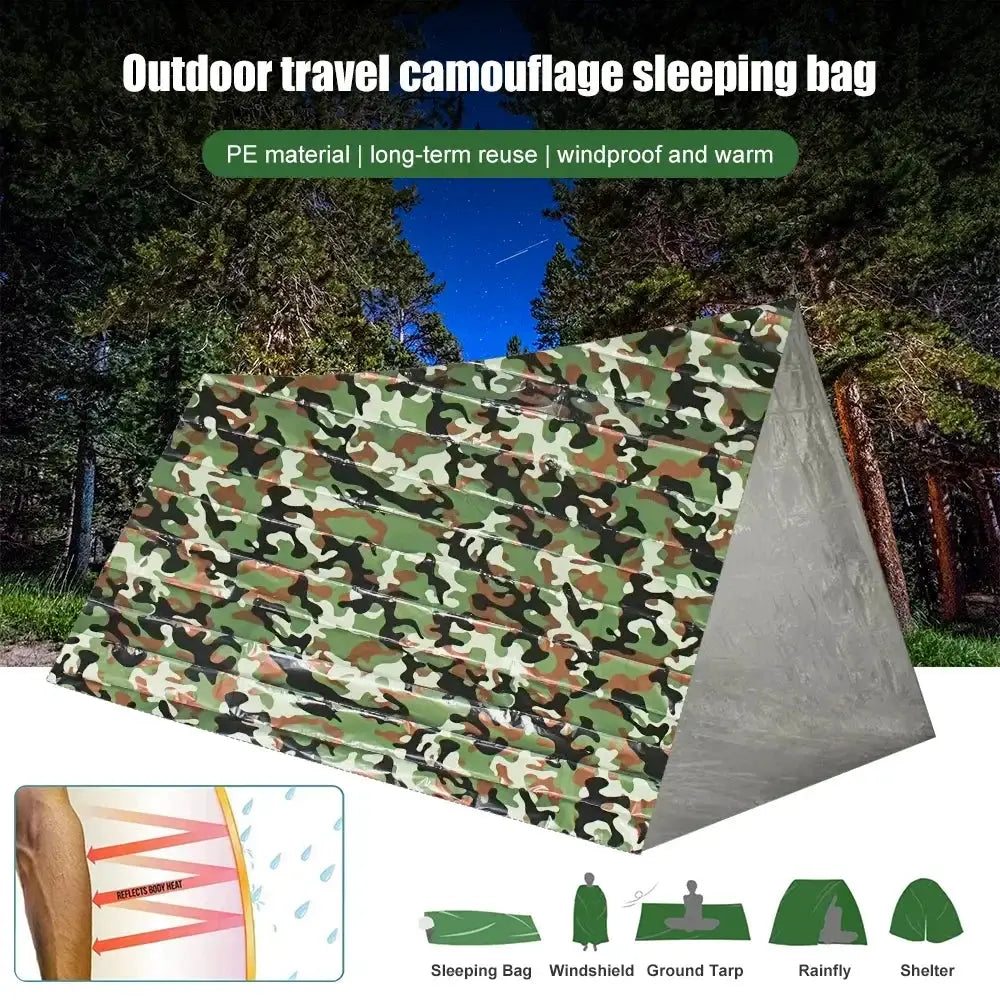 PE Emergency Sleeping Bag Waterproof Portable 120x200cm