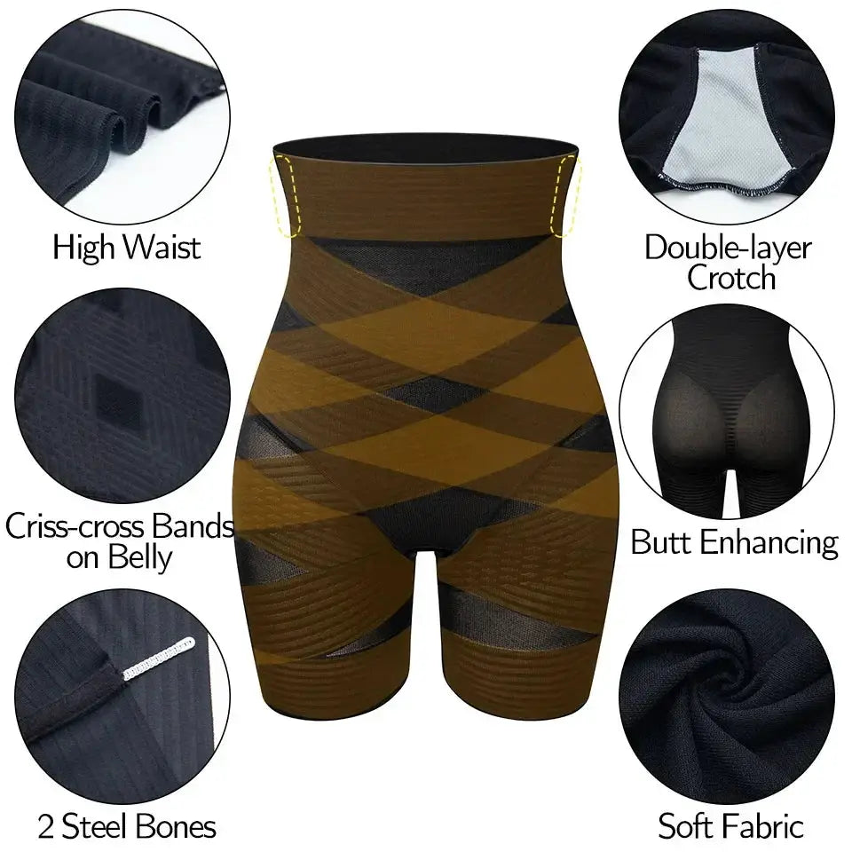 High Waisted Womens Body Shaper For Tummy Control Shorts