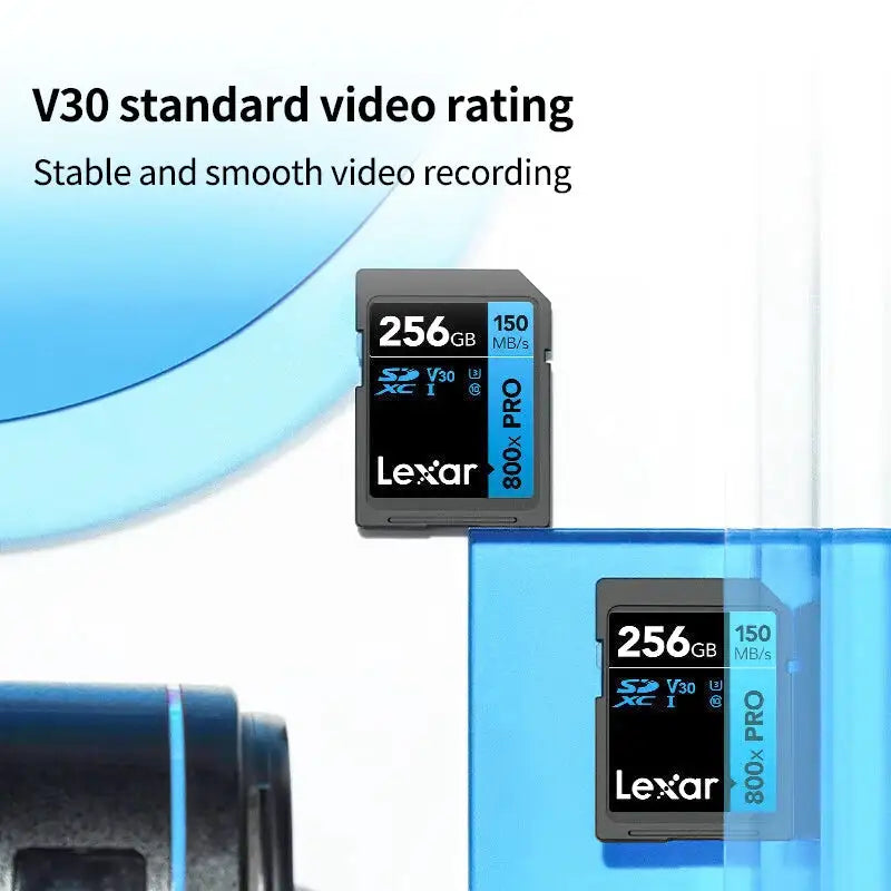 Lexar SDXC 256GB 128GB 64GB SDHC 32GB Memory Card for Camera V30 V10 4K Video Card Original SD Card for Canon Nikon Sony Camera