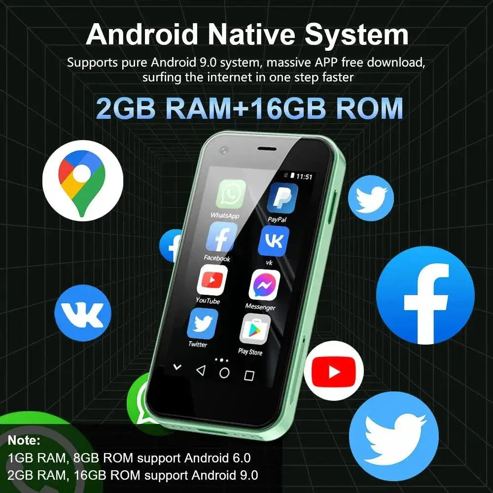 Compact Servo 12S Mini Smartphone 2.5 Inch Android 9.0