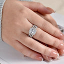 Moissanite Ring in Sterling Silver Newshe