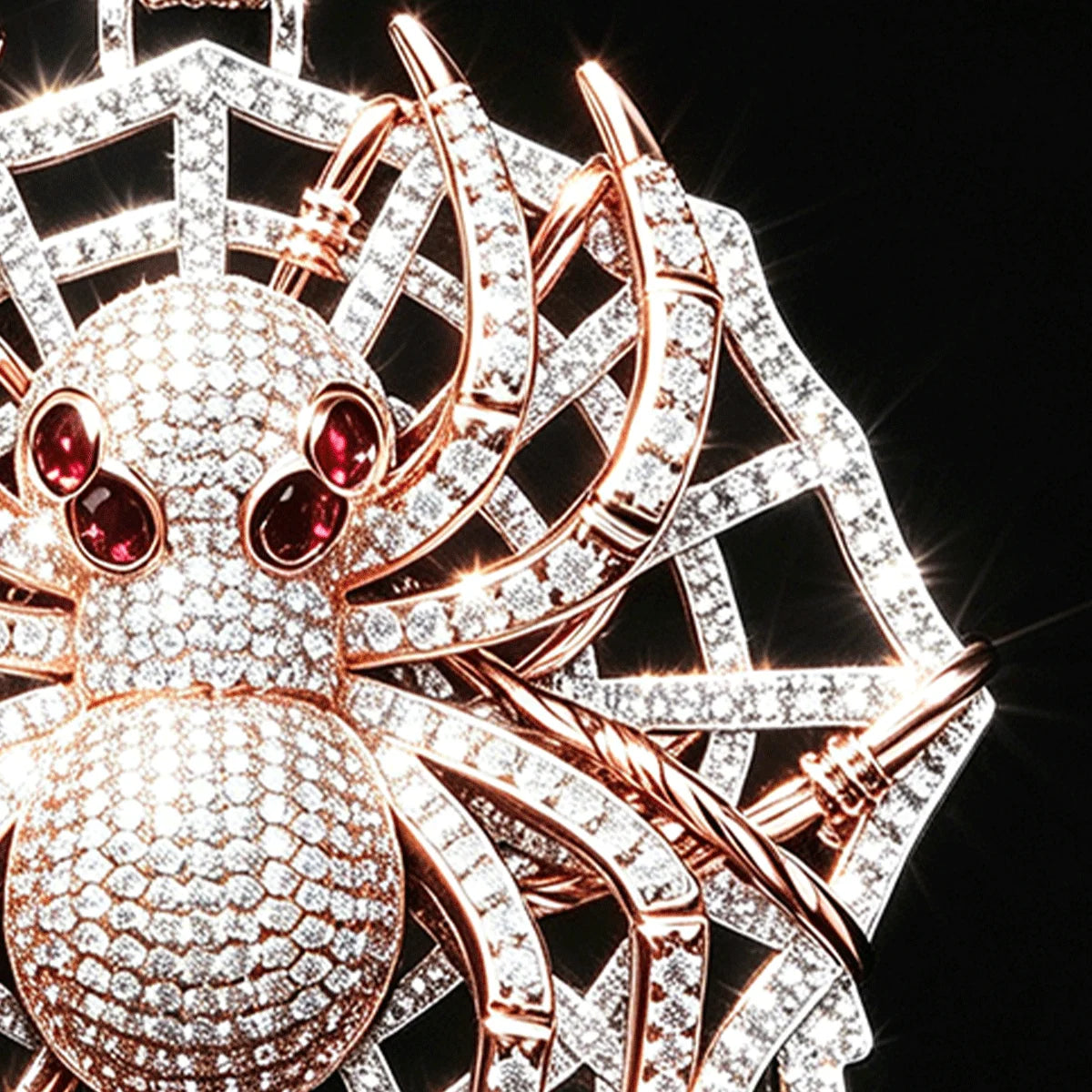 Iced Spider Web Pendant Hip