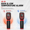 JD-10 Infrared Thermometer Gun Industrial -50 to 800C Laser Adjustable Emissivity 0.5s MAX MIN Alarm Backlit LCD IR Meter Home