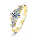 Gold Moissanite Engagement Ring