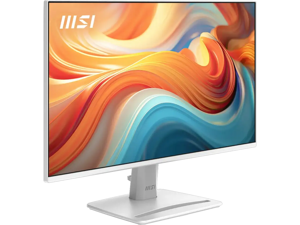 MSI 24" Full HD 144Hz IPS with Adaptive-Sync 1ms HDR Ready Built-in Speakers white computer monitor for both work and gaming MP243W E14