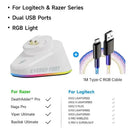 Dual USB Wireless Mouse Charging Dock
