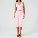 Women Yoga Set High Waist Leggings Crop Top