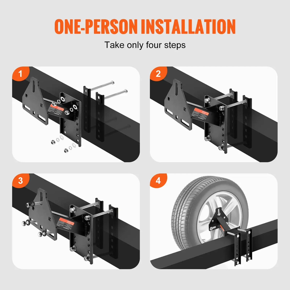Trailer Spare Tire Carrier Bracket — product view 3