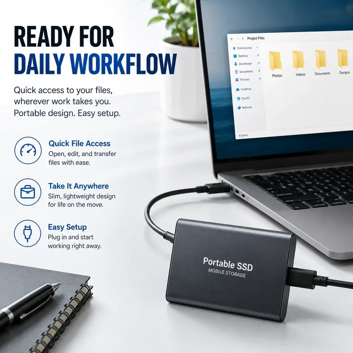USB-C Laptop Portable SSD