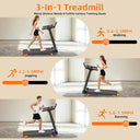 Quiet 3 In 1 Foldable Walking Pad Treadmill With 12 Incline HIIT