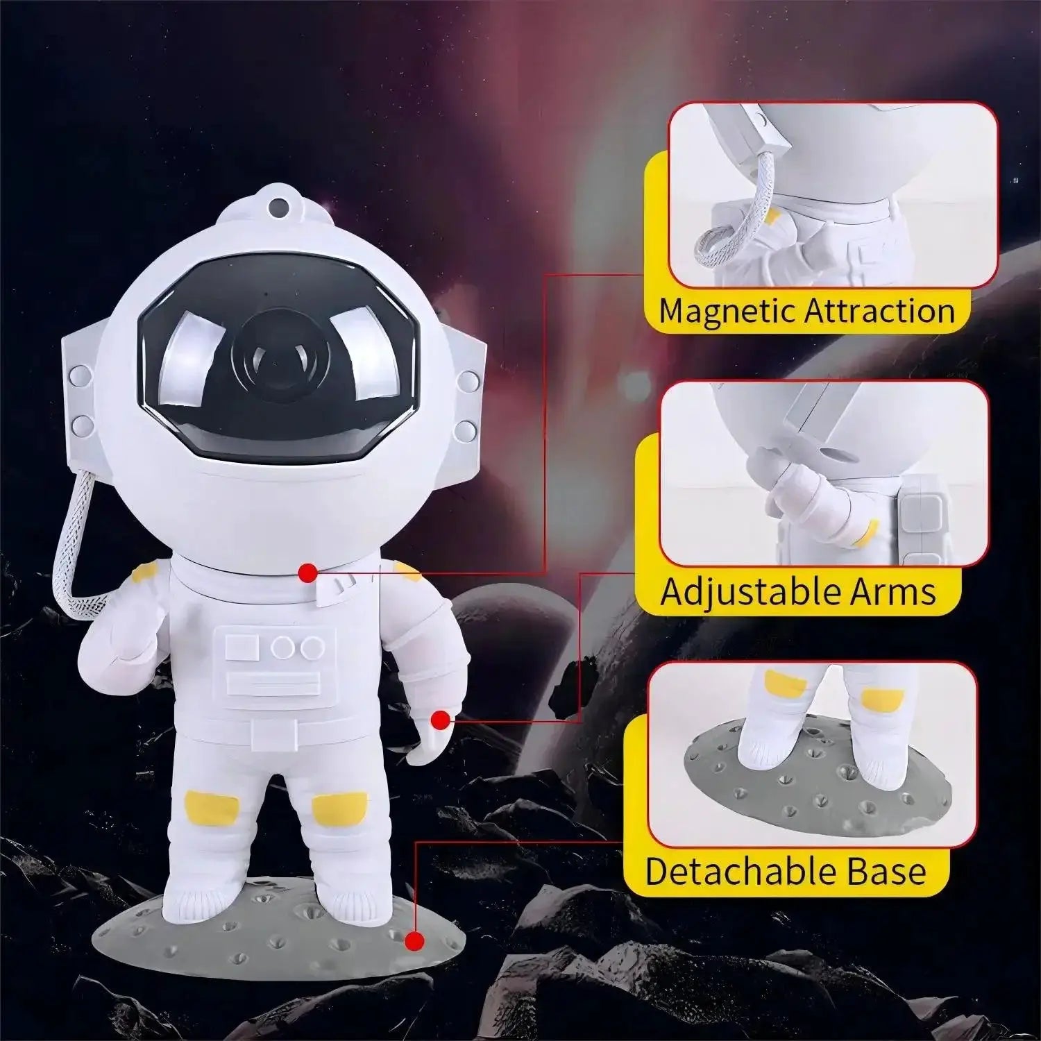 Astronaut Space Projector Galaxy Night Light Kids Decor
