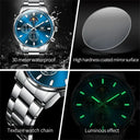 Celestial Moon Phase Chronograph Watch Elegant Timepiece