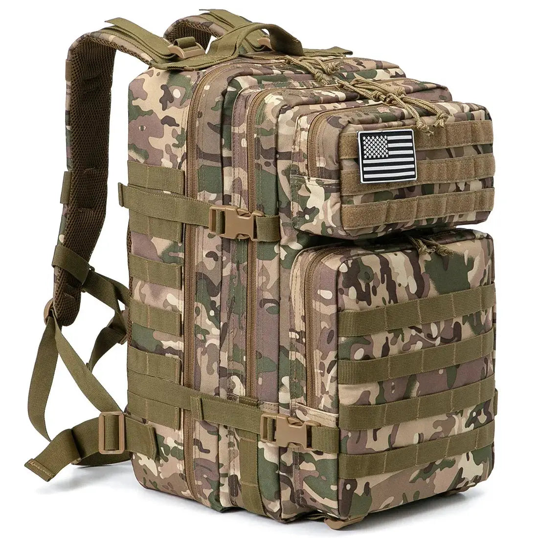 QTQY 45L Tactical Backpack For Men Molle Survival Rucksack
