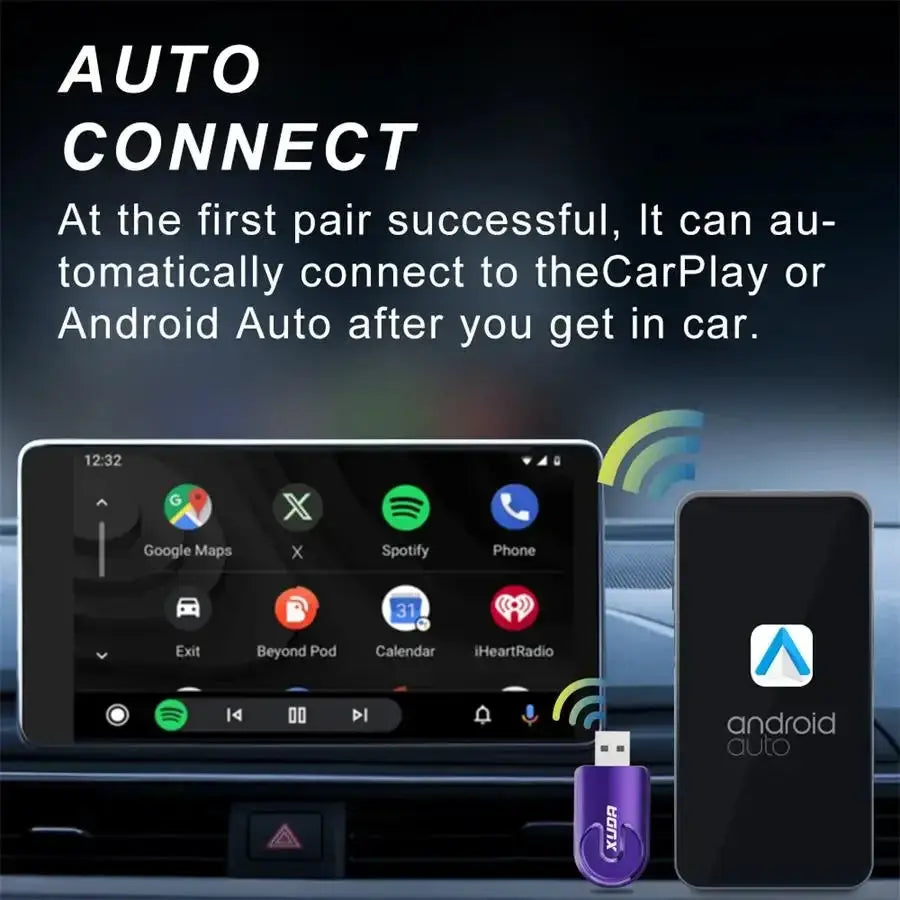 2 In1 Wireless CarPlay And Android Auto AI Box Mini Adapter