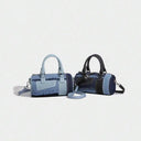 Niche Design Splicing Denim Crossbody