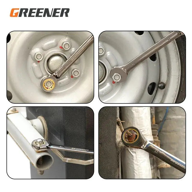 Greener Adjustable Torque Ratchet Spanner for Repairs Tool