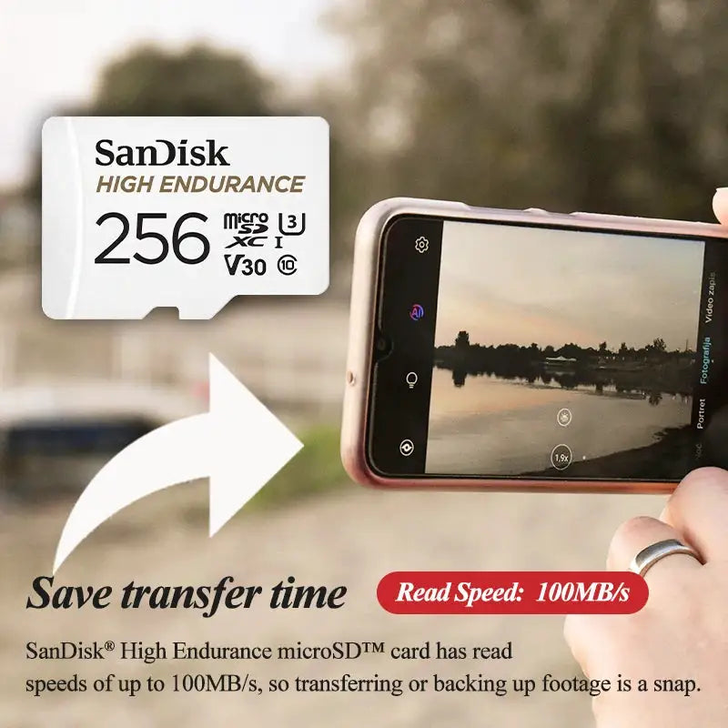 SanDisk V30 Surveillance Camera Memory Card High Endurance MicroSDXC TF Card 512GB 128GB 256GB 64GB 32GB 4K Video Card for DVR